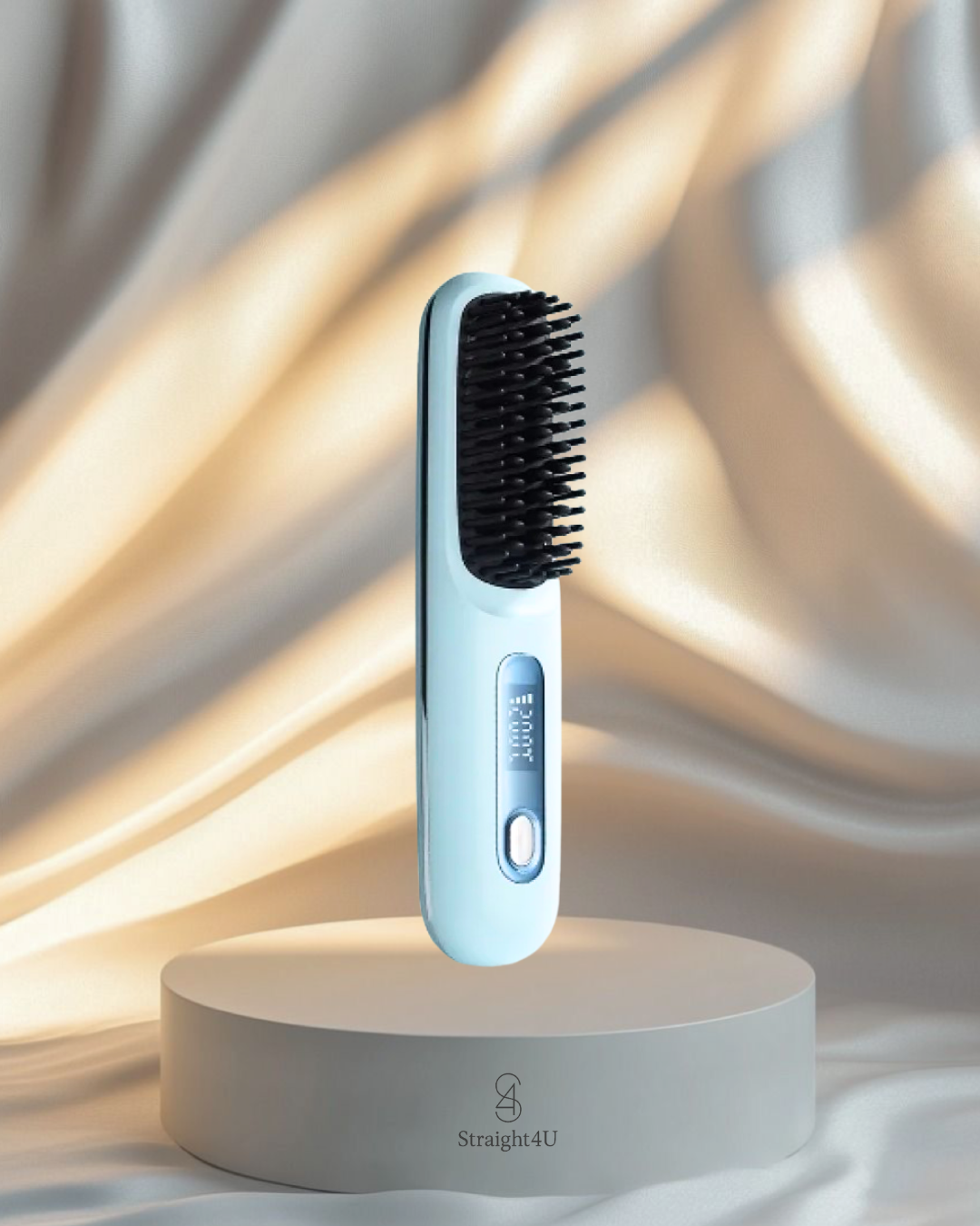 2-in-1 Wireless Hair Straightener & Curler Brush