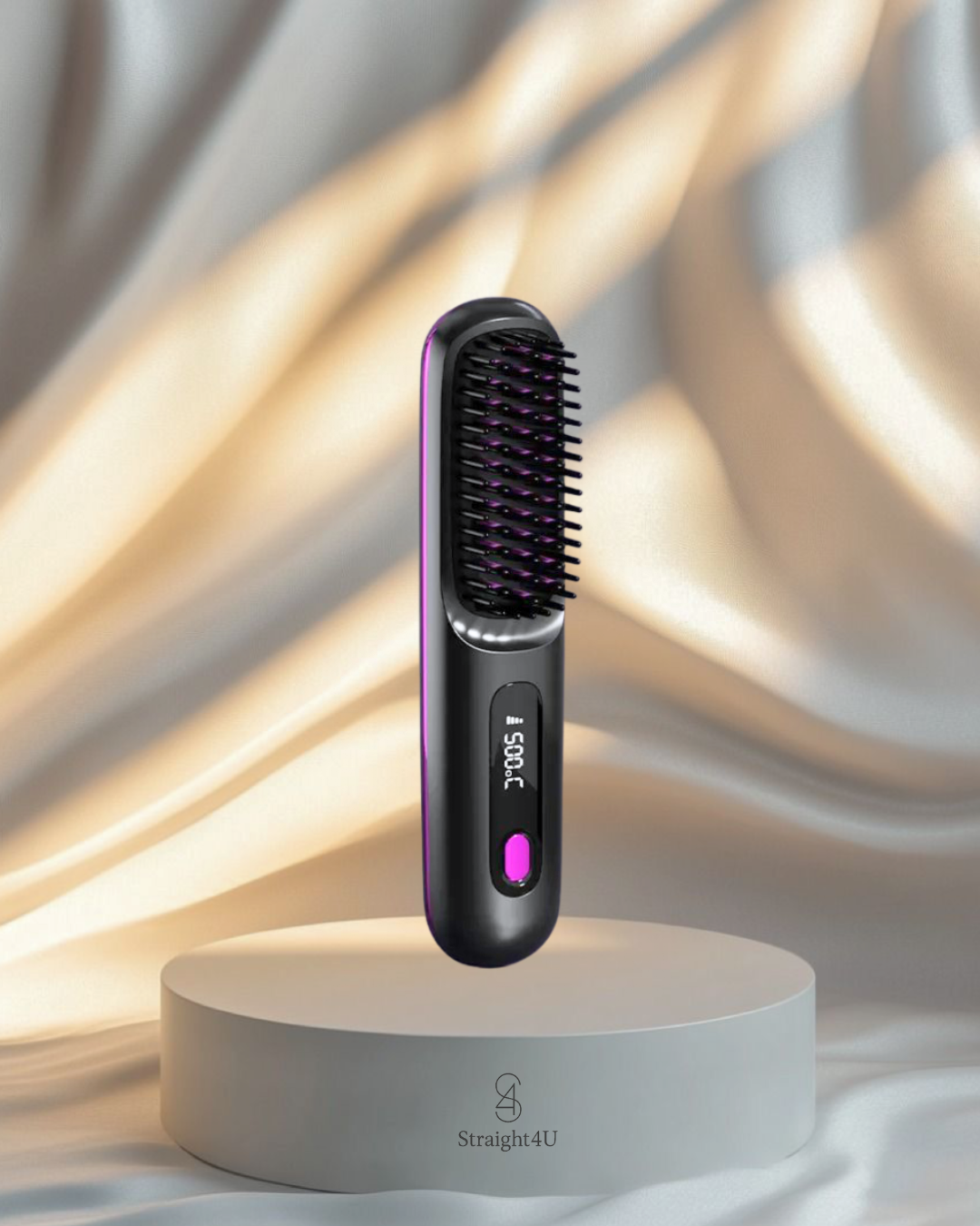 2-in-1 Wireless Hair Straightener & Curler Brush