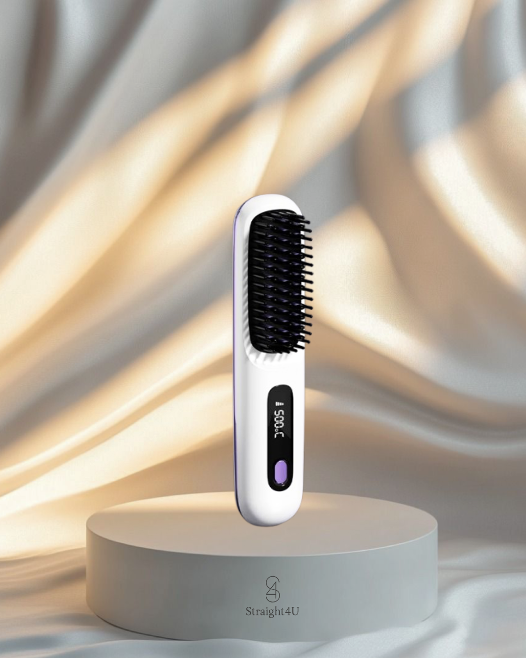 2-in-1 Wireless Hair Straightener & Curler Brush